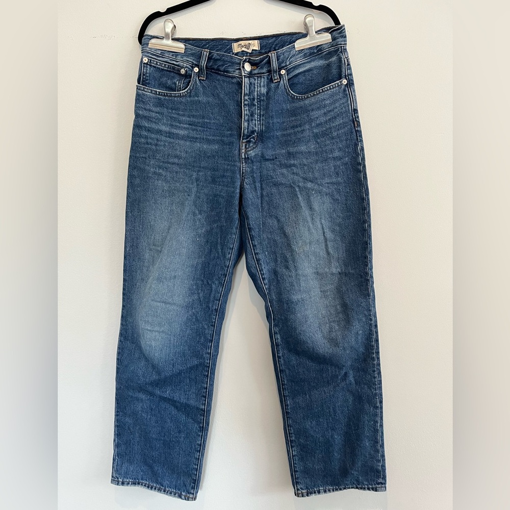 Madewell Blue Low-Slung Straight Leg Jeans, Size: 29